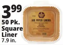 Ocean State Job Lot Baker's Choice Rectangle Air Fryer Liners 50 Count offer