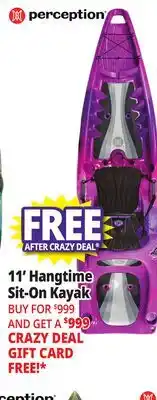 Ocean State Job Lot 11' Hangtime Sit-On Kayak offer
