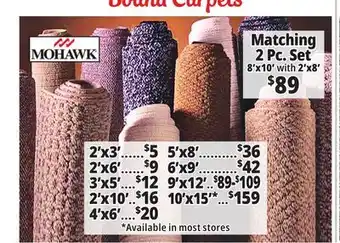 Ocean State Job Lot Mohawk Bound Carpets offer