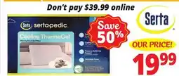 Ocean State Job Lot Sertapedic Memory Foam Pillows offer