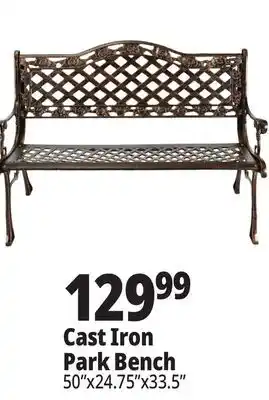 Ocean State Job Lot Cast Iron Park Bench offer