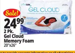 Ocean State Job Lot 2 Pk. Gel Cloud Memory Foam offer