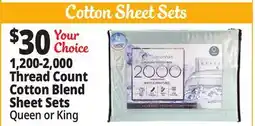 Ocean State Job Lot 1,200-2,000 Thread Count Cotton Blend Sheet Sets offer