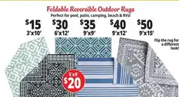 Ocean State Job Lot Foldable Reversible Outdoor Rugs offer