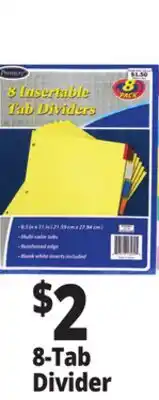 Ocean State Job Lot Premiere Insertable Tab Dividers 8-Count offer
