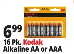 Ocean State Job Lot 16 Pk. Kodak Alkaline AA or AAA offer
