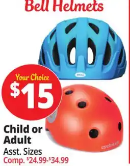 Ocean State Job Lot Child or Adult Bell Helmets offer