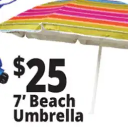 Ocean State Job Lot 7' Beach Umbrella offer