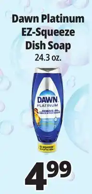 Ocean State Job Lot Dawn Platinum EZ-Squeeze Dish Soap offer