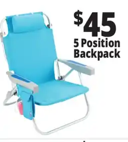 Ocean State Job Lot 5 Position Backpack Beach Chairs offer