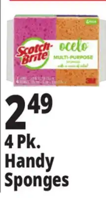 Ocean State Job Lot Ocelo Multi-Purpose 3M Sponges 4 Count offer