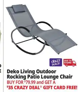 Ocean State Job Lot Deko Living Rocking Patio Lounge Chair Gray offer
