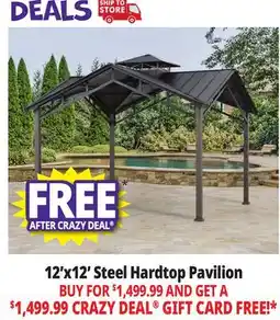 Ocean State Job Lot 12' x 12' Steel Hardtop Pavilion offer