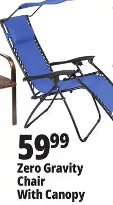 Ocean State Job Lot Reclining Zero Gravity Chair with Canopy offer