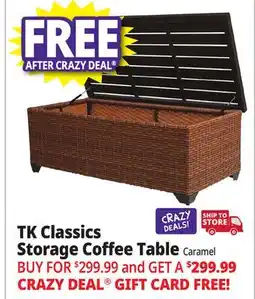 Ocean State Job Lot TK Classics Storage Coffee Table offer