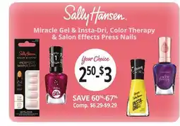 Ocean State Job Lot Miracle Gel & Insta-Dri, Color Therapy & Salon Effects Press Nails offer