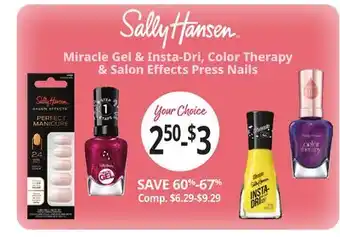 Ocean State Job Lot Miracle Gel & Insta-Dri, Color Therapy & Salon Effects Press Nails offer