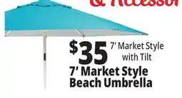 Ocean State Job Lot 7' Market Style Beach Umbrella offer