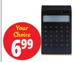 Ocean State Job Lot School Supplies Solar Powered 10-Digit Slim Desktop Calculator with Battery for Backup offer
