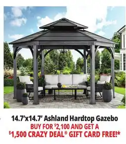 Ocean State Job Lot Ashland 14.7' x 14.7' Hexagonal Hardtop Gazebo offer