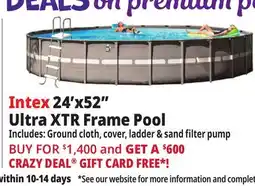 Ocean State Job Lot 24' x 12' x 52 Ultra XTR Frame Rectangular Pool Set with Sand Filter Pump offer