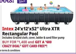 Ocean State Job Lot Intex 24' x 52 Ultra XTR Frame Pool Set with Sand Filter Pump offer