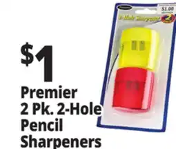 Ocean State Job Lot Premiere 2 Hole Pencil Sharpener 2-Count offer