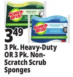 Ocean State Job Lot 3 Pk. Heavy-Duty OR 3 Pk. Non-Scratch Scrub Sponges offer