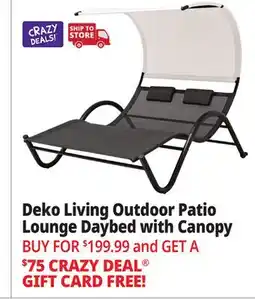 Ocean State Job Lot Deko Living Outdoor Patio Lounge Daybed with Canopy offer