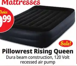 Ocean State Job Lot Intex Queen Dura-Beam Pillow Rest Raised Air Mattress with Internal Pump offer