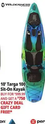 Ocean State Job Lot Wilderness Systems Targa 100 Sit-On-Top Recreational Kayak Mango offer