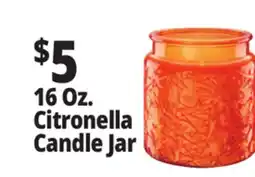 Ocean State Job Lot Citronella Jar Candle 16oz offer