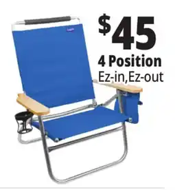 Ocean State Job Lot 4-Position Copa High Back Beach Chair offer