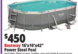 Ocean State Job Lot 16'x10'x42 Power Steel Pool offer