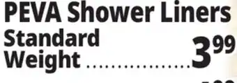 Ocean State Job Lot PEVA Shower Liners Standard Weight offer