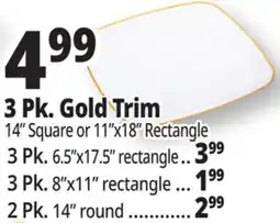 Ocean State Job Lot 3 Pk. Gold Trim offer