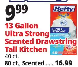 Ocean State Job Lot 13 Gallon Ultra Strong Scented Drawstring Tall Kitchen offer