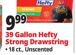 Ocean State Job Lot 39 Gallon Hefty Strong Drawstring offer