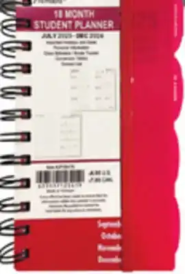 Ocean State Job Lot 4x6 2025/2026 18 Month Student Planners offer