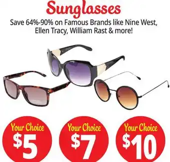 Ocean State Job Lot Sunglasses offer