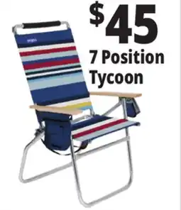 Ocean State Job Lot 7-Position Copa Hi-Back Big Tycoon Beach Chair offer