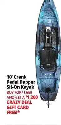Ocean State Job Lot Crank 10.0 Recreational Pedal Kayak Deja Vu offer