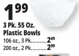 Ocean State Job Lot 3 Pk. 55 Oz. Plastic Bowls offer