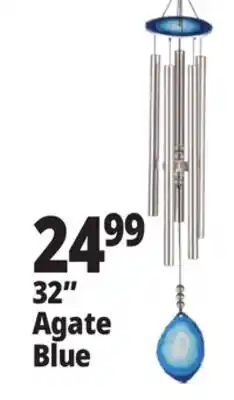 Ocean State Job Lot 32 Agate Blue Wind Chime offer