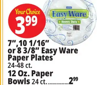 Ocean State Job Lot 7,10 1/16 or 8 3/8 Easy Ware Paper Plates offer