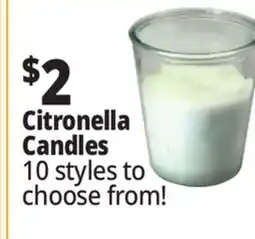 Ocean State Job Lot Citronella Candles offer