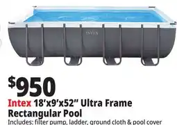 Ocean State Job Lot 18' x 9' x 52 Ultra Frame Pool Set offer