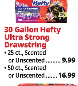 Ocean State Job Lot 30 Gallon Hefty Ultra Strong Drawstring offer