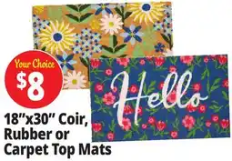 Ocean State Job Lot 18x30 Coir, Rubber or Carpet Top Mats offer