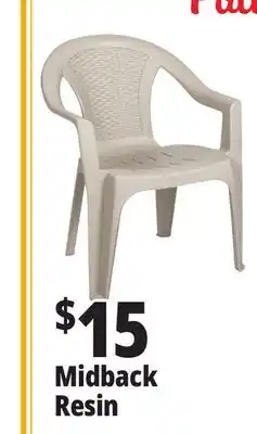 Ocean State Job Lot Midback Resin Chair offer